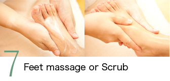 7．Feet massage or Scrub